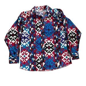 Vintage H Bar C Western Wear Cotton Morrow Shirt Cowgirl Cowboy